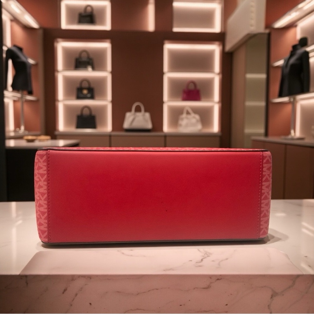 Michael Kors Marilyn medium signature logo tote bag -DK Raspberry $358 - Picture 5 of 6